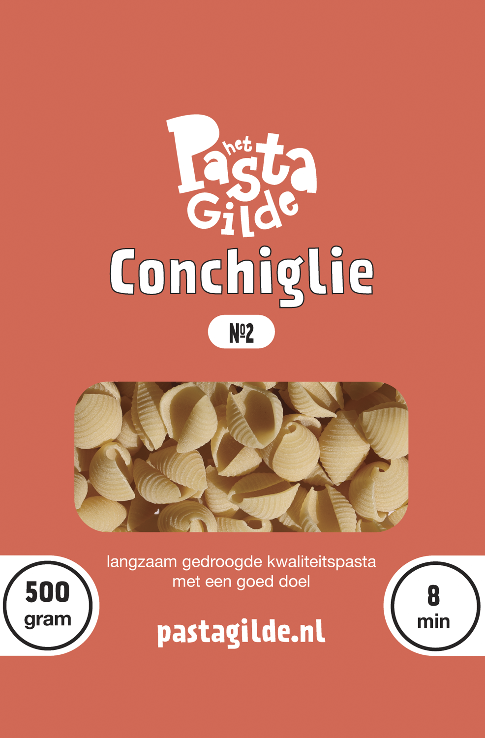 Conchiglie Pasta - 4 x 500 gram (4,45 EUR per 500 gram)